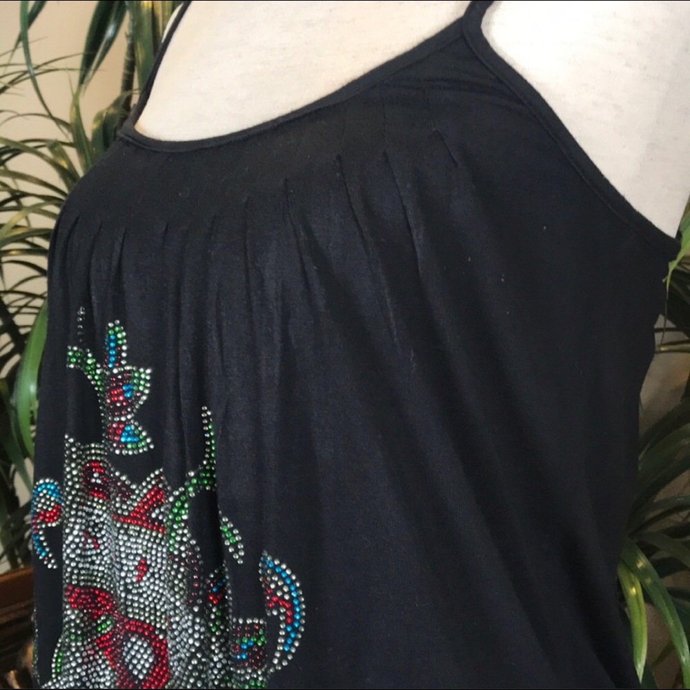 Vintage Ed Hardy Crystal Embellished Blouson Top - Picture 5 of 13